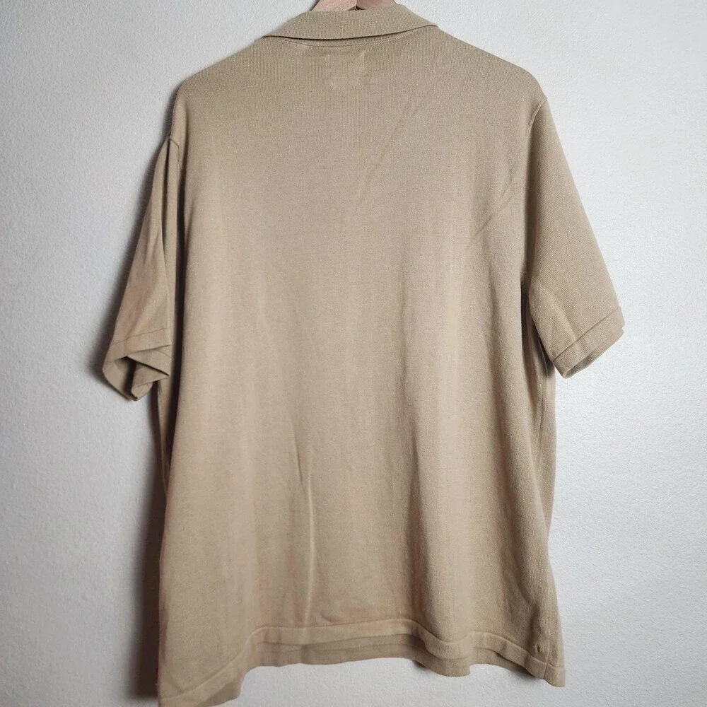 Levi's Polo Shirt Mens 2XL Beige 100% Cotton Standard Fit Short Sleeve Casual